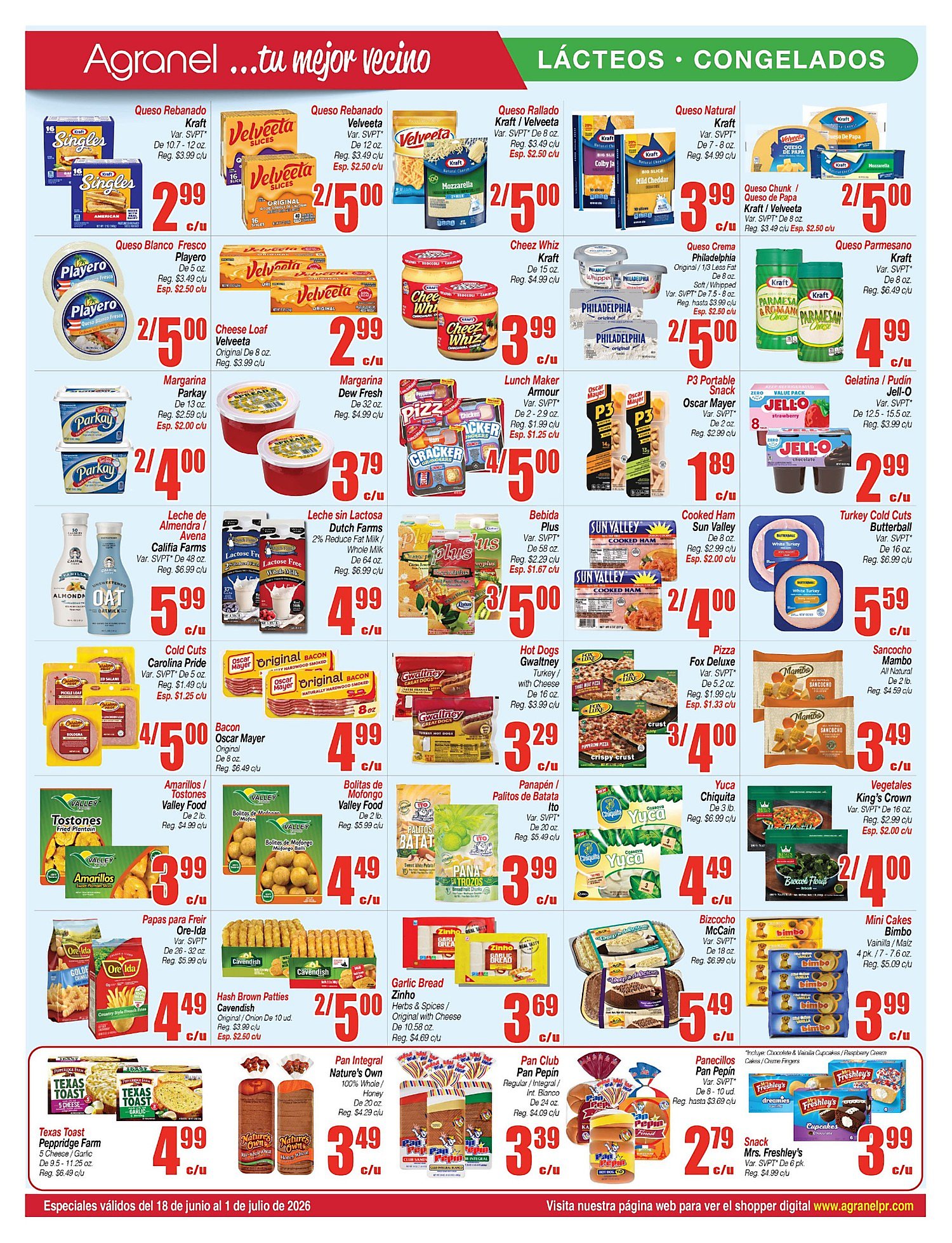 Página 6 del Shopper de Agranel. Válido del 18/06/2026 al 01/07/2026