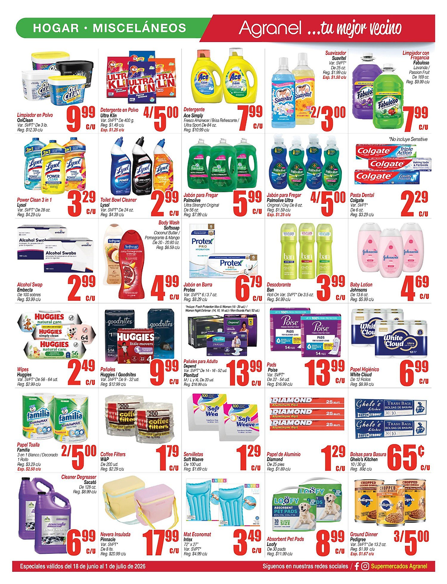 Página 7 del Shopper de Agranel. Válido del 18/06/2026 al 01/07/2026
