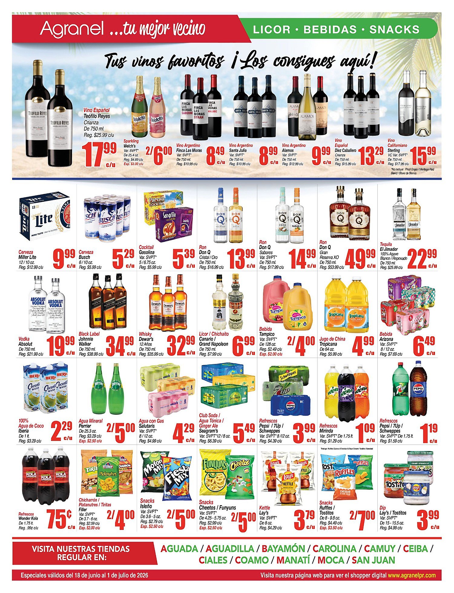 Página 8 del Shopper de Agranel. Válido del 18/06/2026 al 01/07/2026