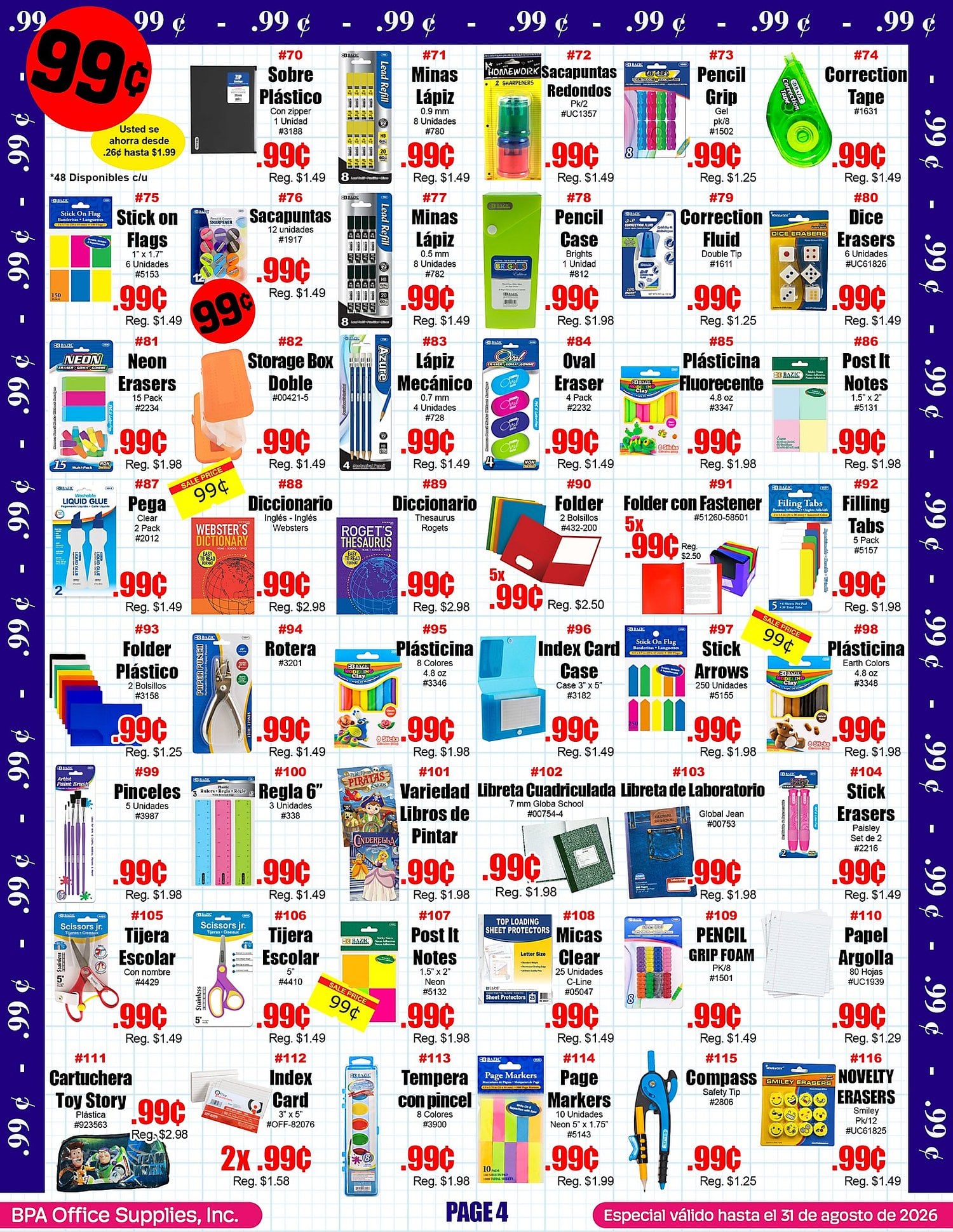 Página 4 del Shopper de BPA. Válido del 01/06/2026 al 31/08/2026