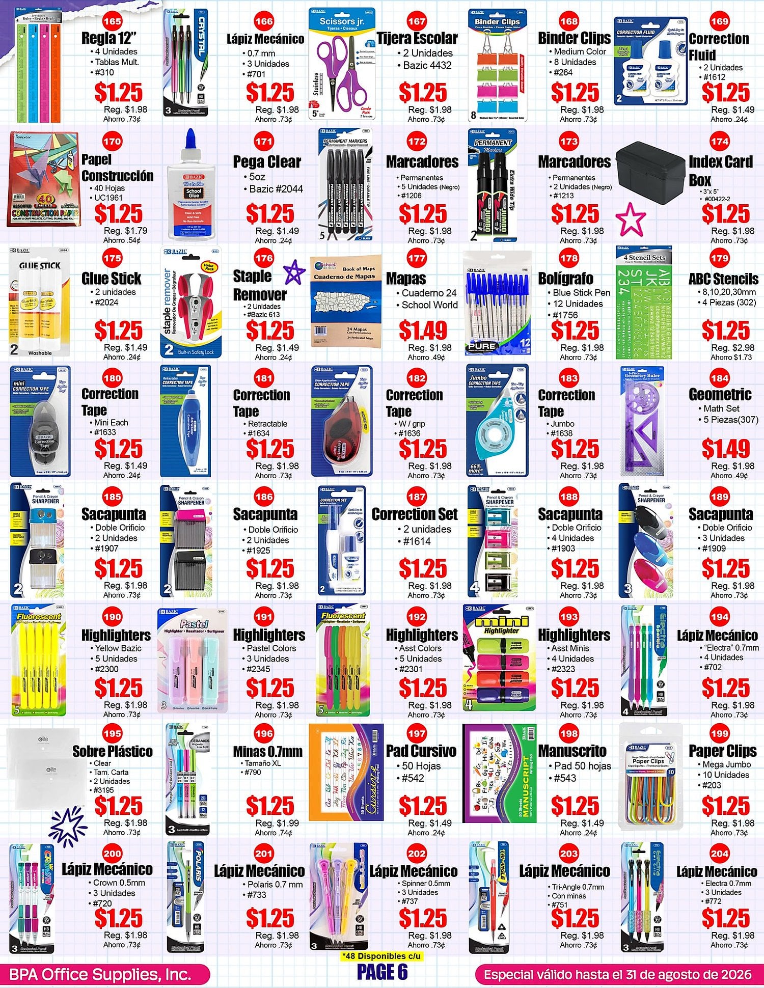 Página 6 del Shopper de BPA. Válido del 01/06/2026 al 31/08/2026