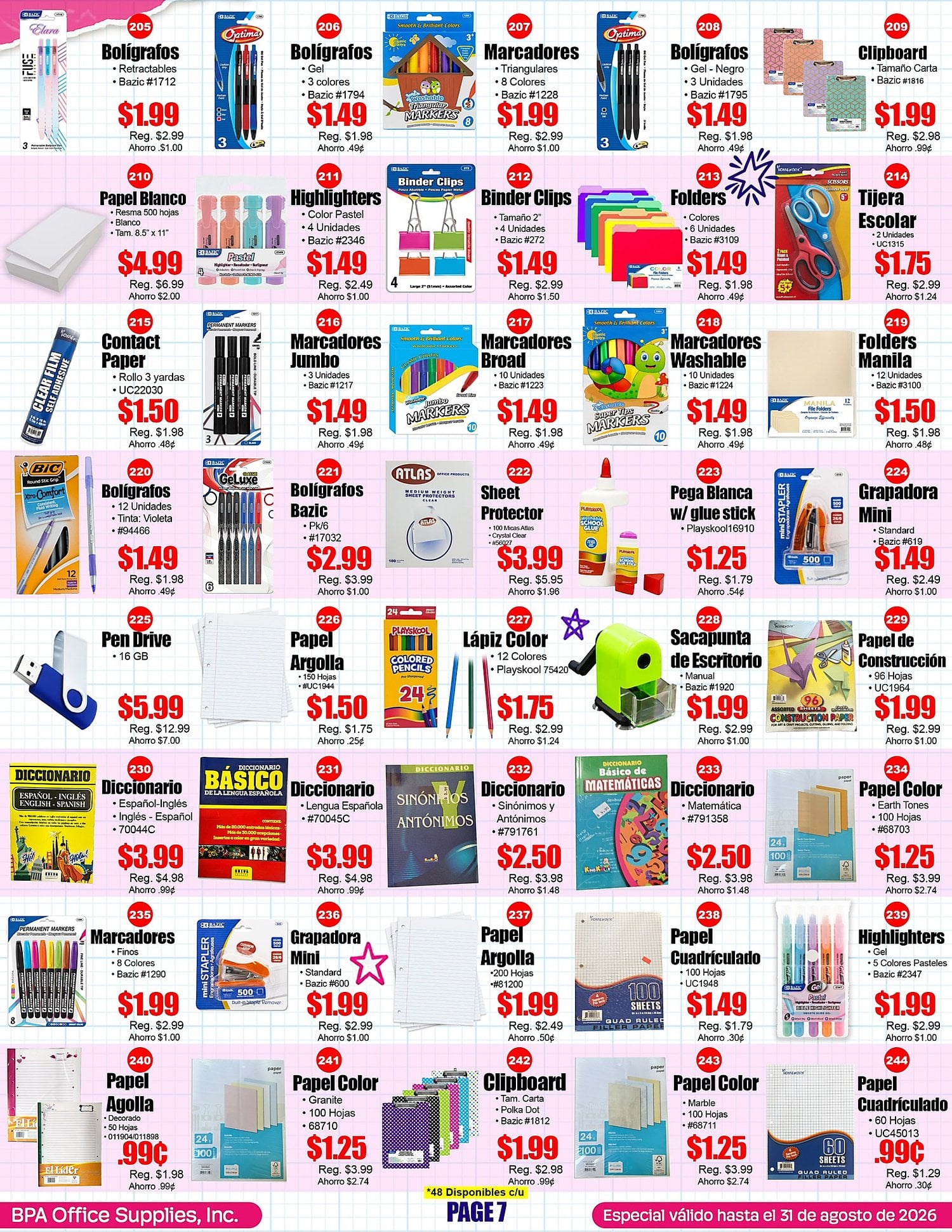 Página 7 del Shopper de BPA. Válido del 01/06/2026 al 31/08/2026