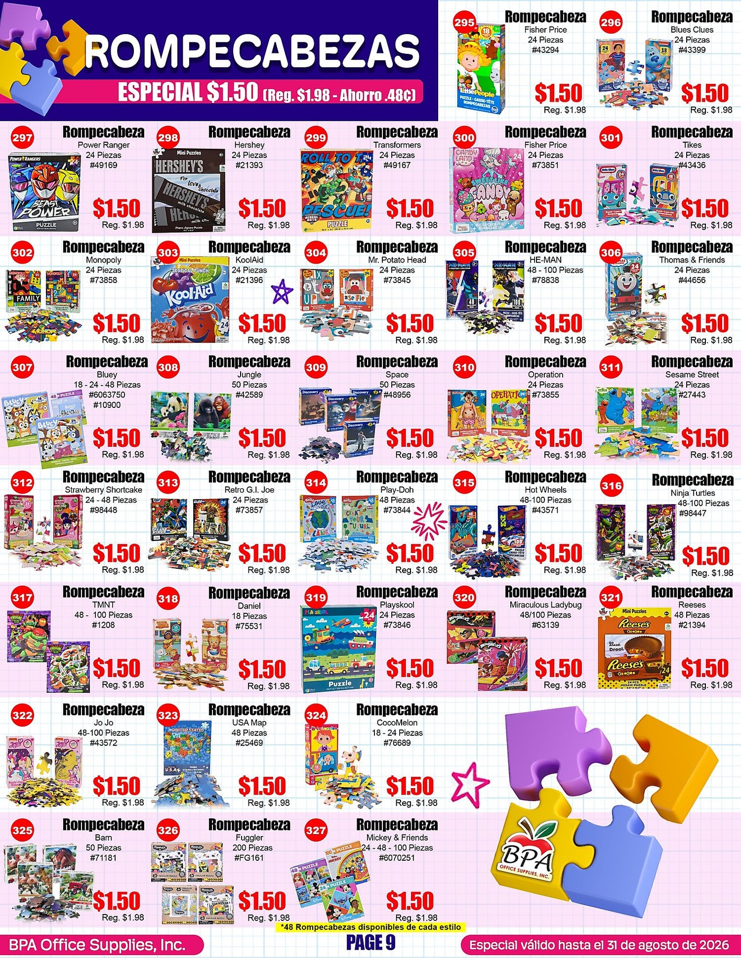 Página 9 del Shopper de BPA. Válido del 01/06/2026 al 31/08/2026