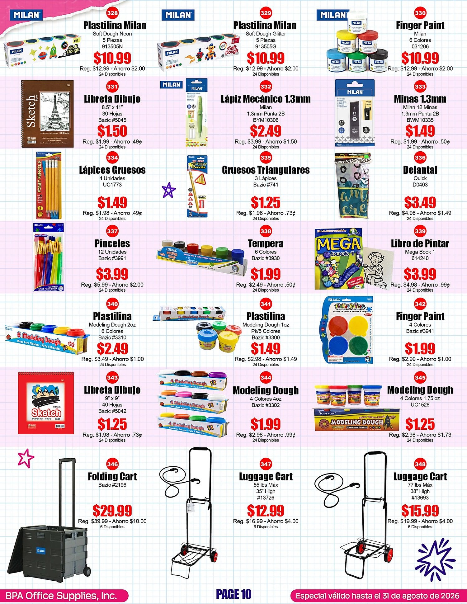 Página 10 del Shopper de BPA. Válido del 01/06/2026 al 31/08/2026