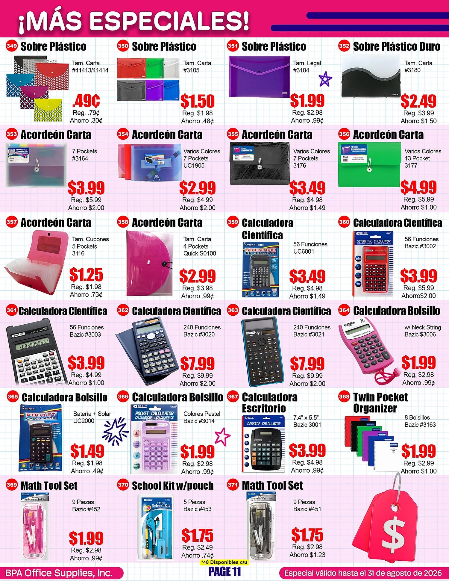 Página 11 del Shopper de BPA. Válido del 01/06/2026 al 31/08/2026