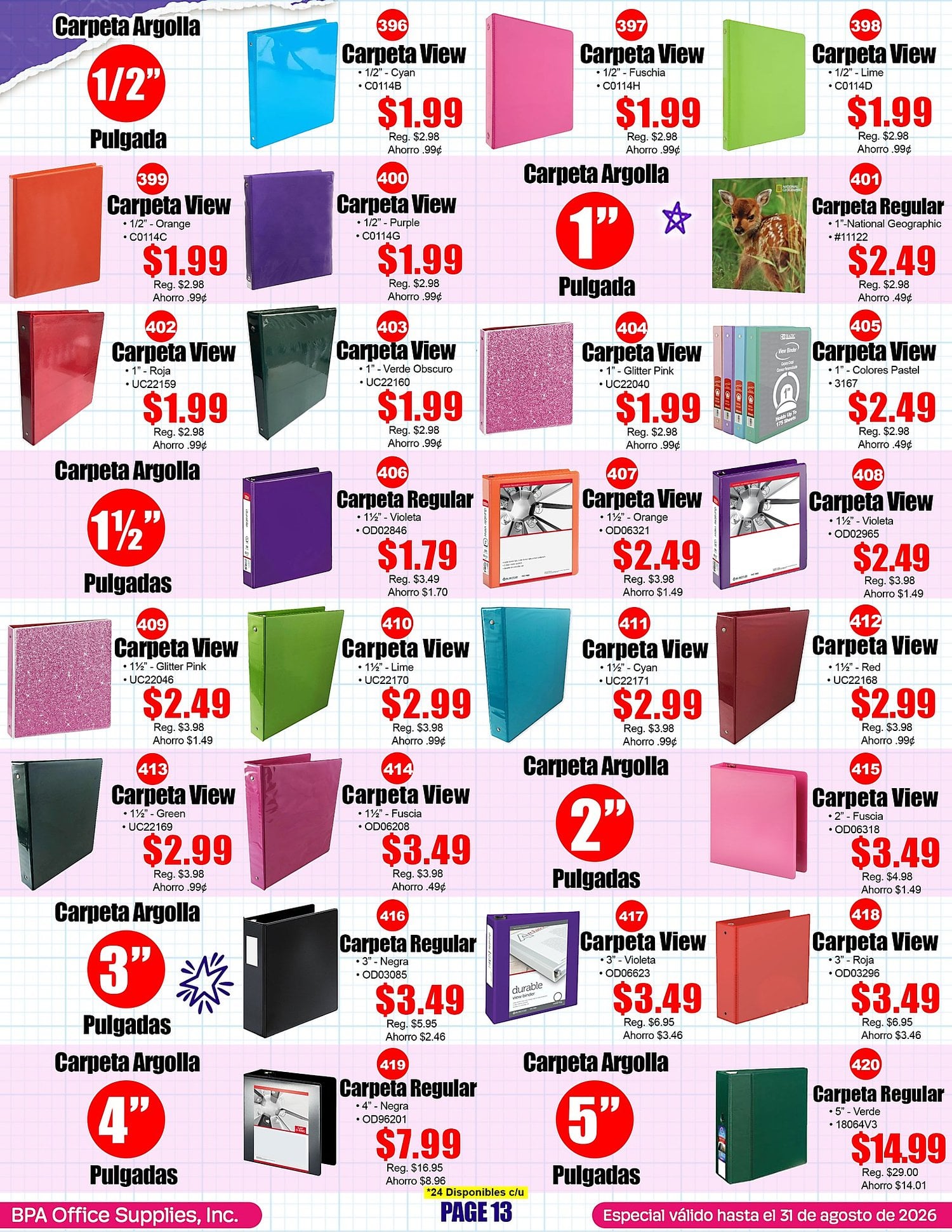 Página 13 del Shopper de BPA. Válido del 01/06/2026 al 31/08/2026