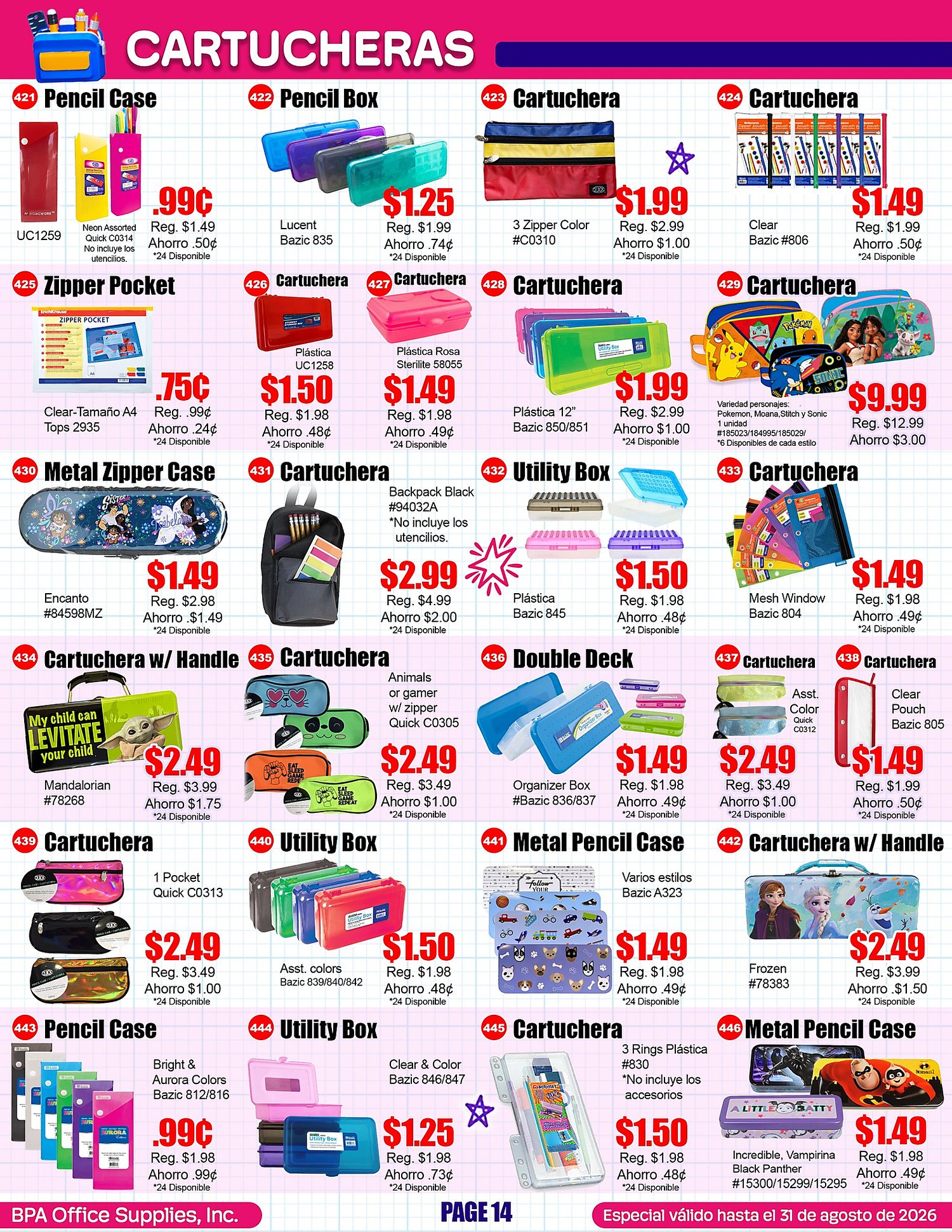 Página 14 del Shopper de BPA. Válido del 01/06/2026 al 31/08/2026