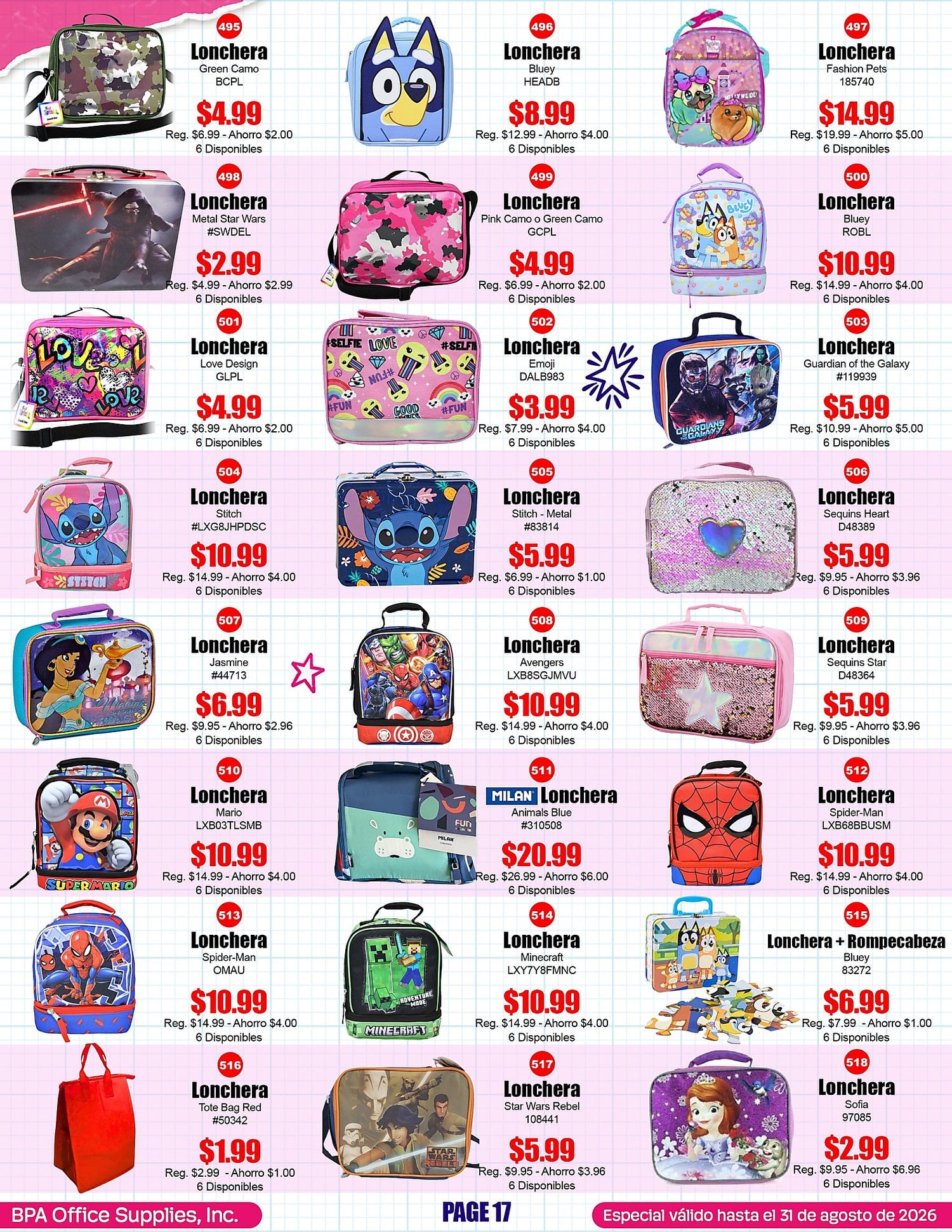 Página 17 del Shopper de BPA. Válido del 01/06/2026 al 31/08/2026