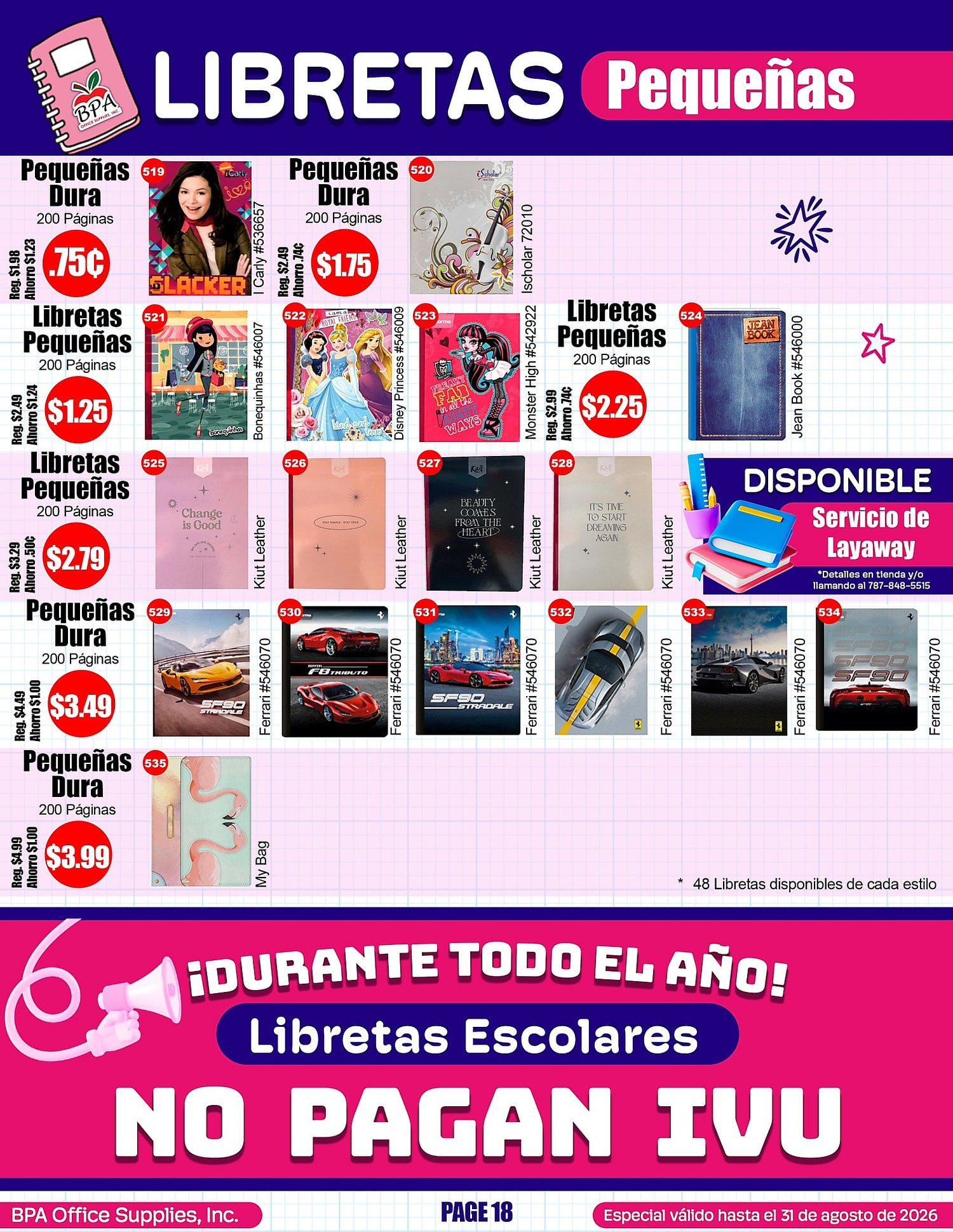 Página 18 del Shopper de BPA. Válido del 01/06/2026 al 31/08/2026