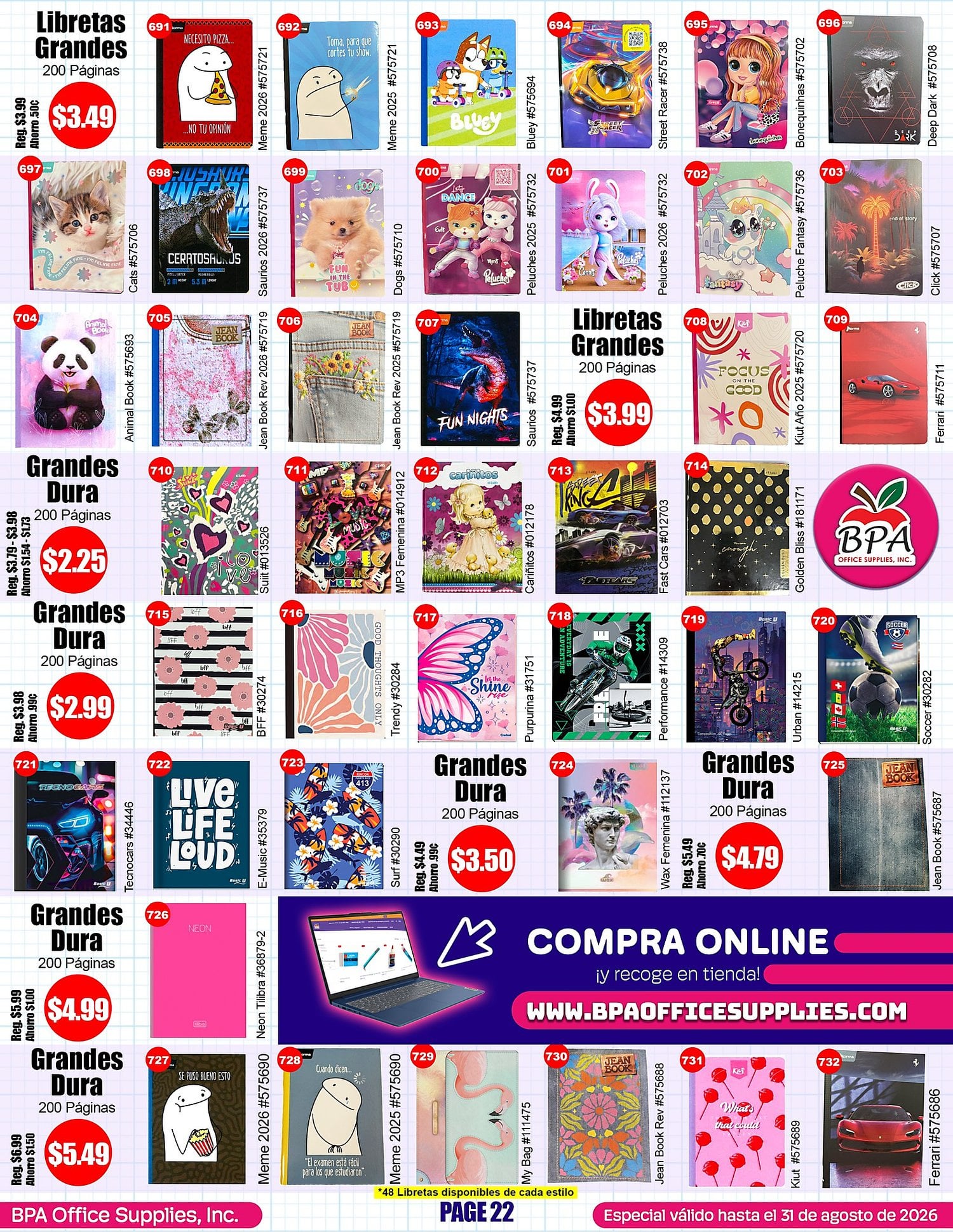 Página 22 del Shopper de BPA. Válido del 01/06/2026 al 31/08/2026