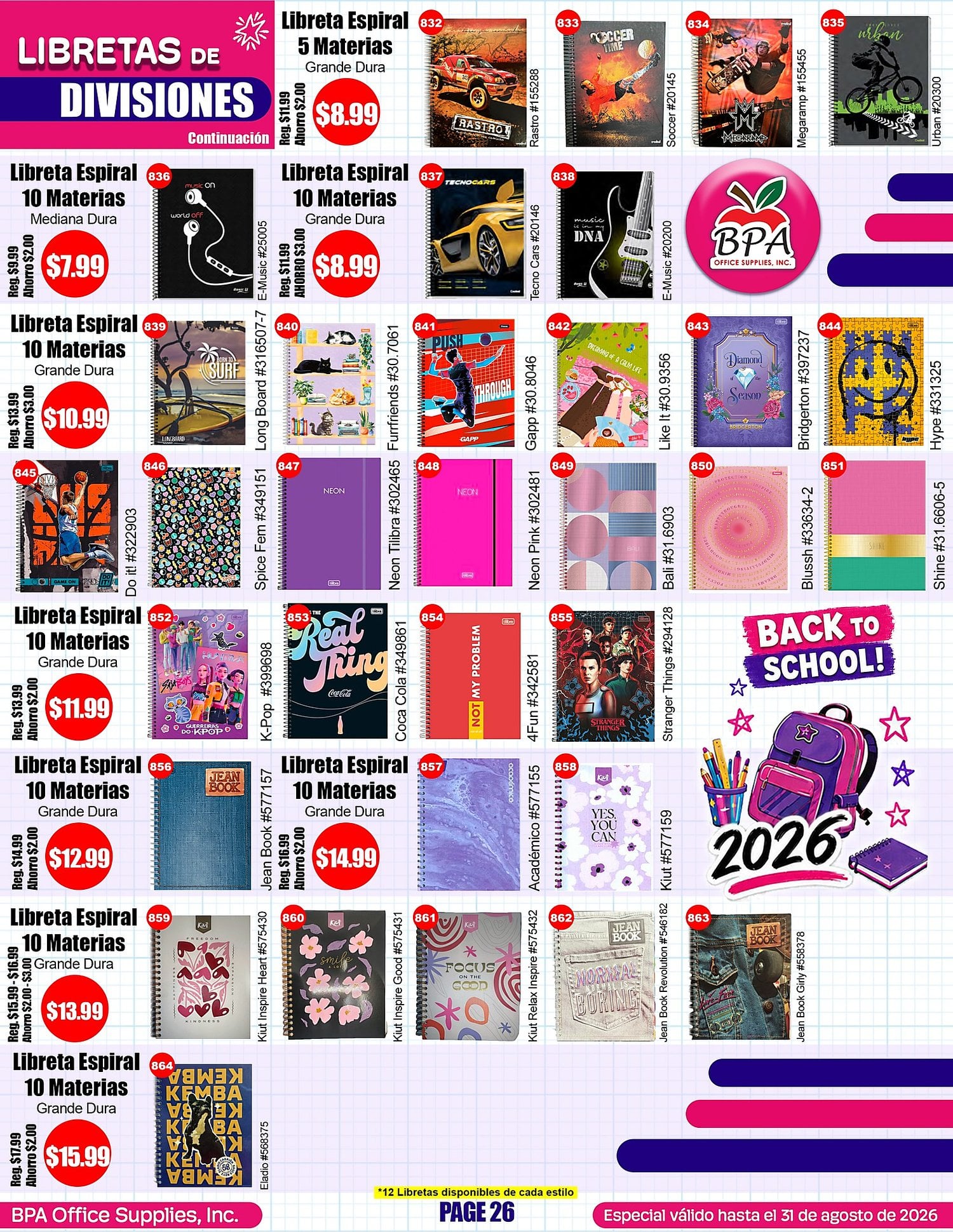 Página 26 del Shopper de BPA. Válido del 01/06/2026 al 31/08/2026