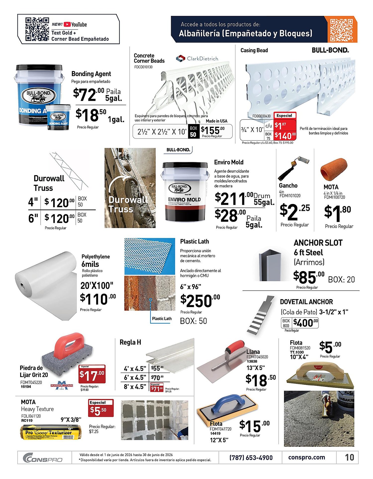 Página 10 del Shopper de Conspro. Válido del 01/06/2026 al 30/06/2026