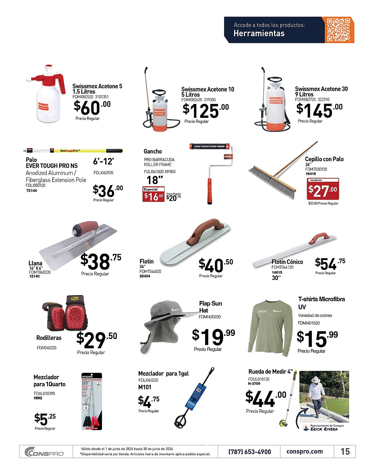 Página 15 del Shopper de Conspro. Válido del 01/06/2026 al 30/06/2026