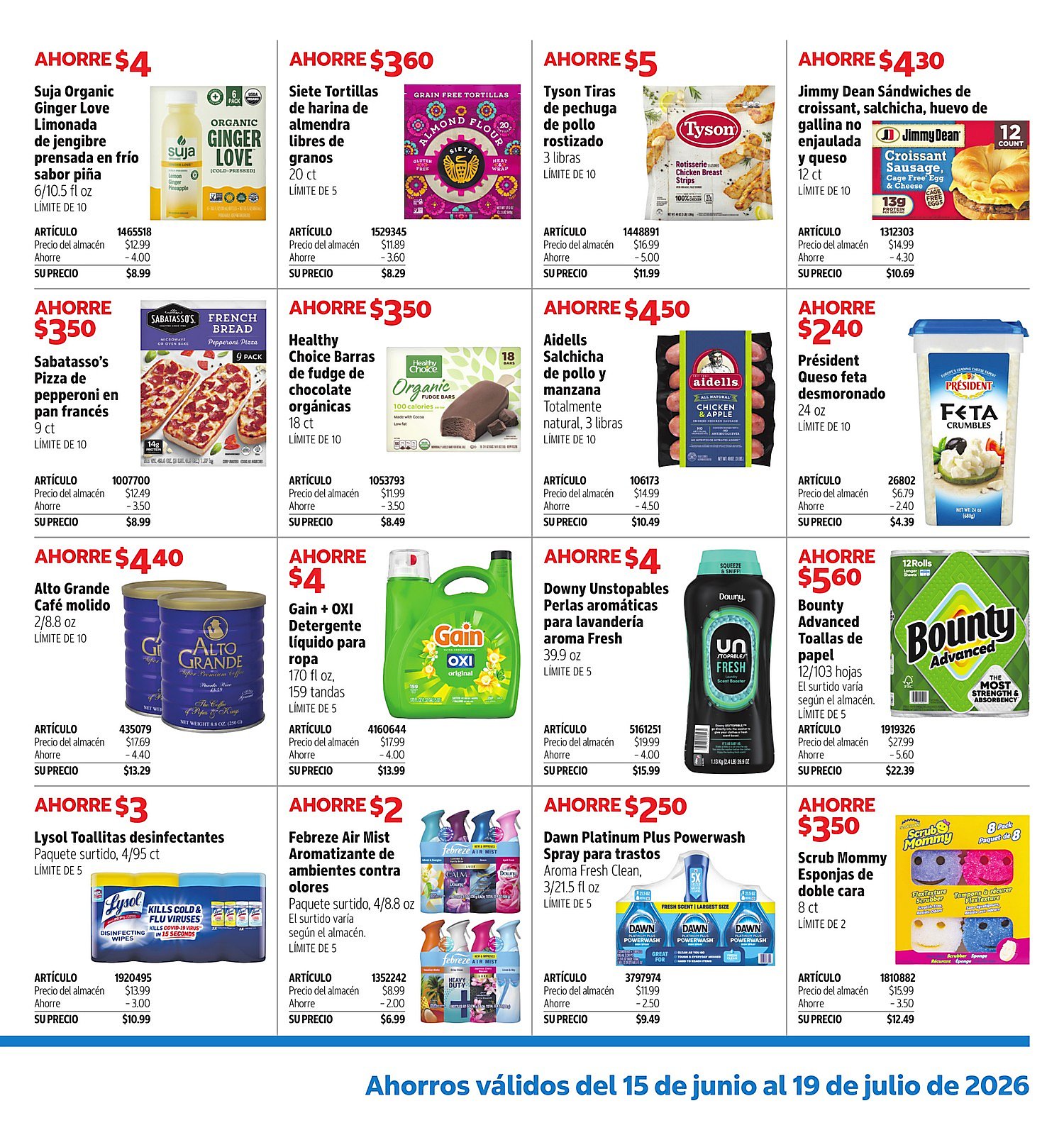 Página 7 del Shopper de Costco. Válido del 15/06/2026 al 19/07/2026