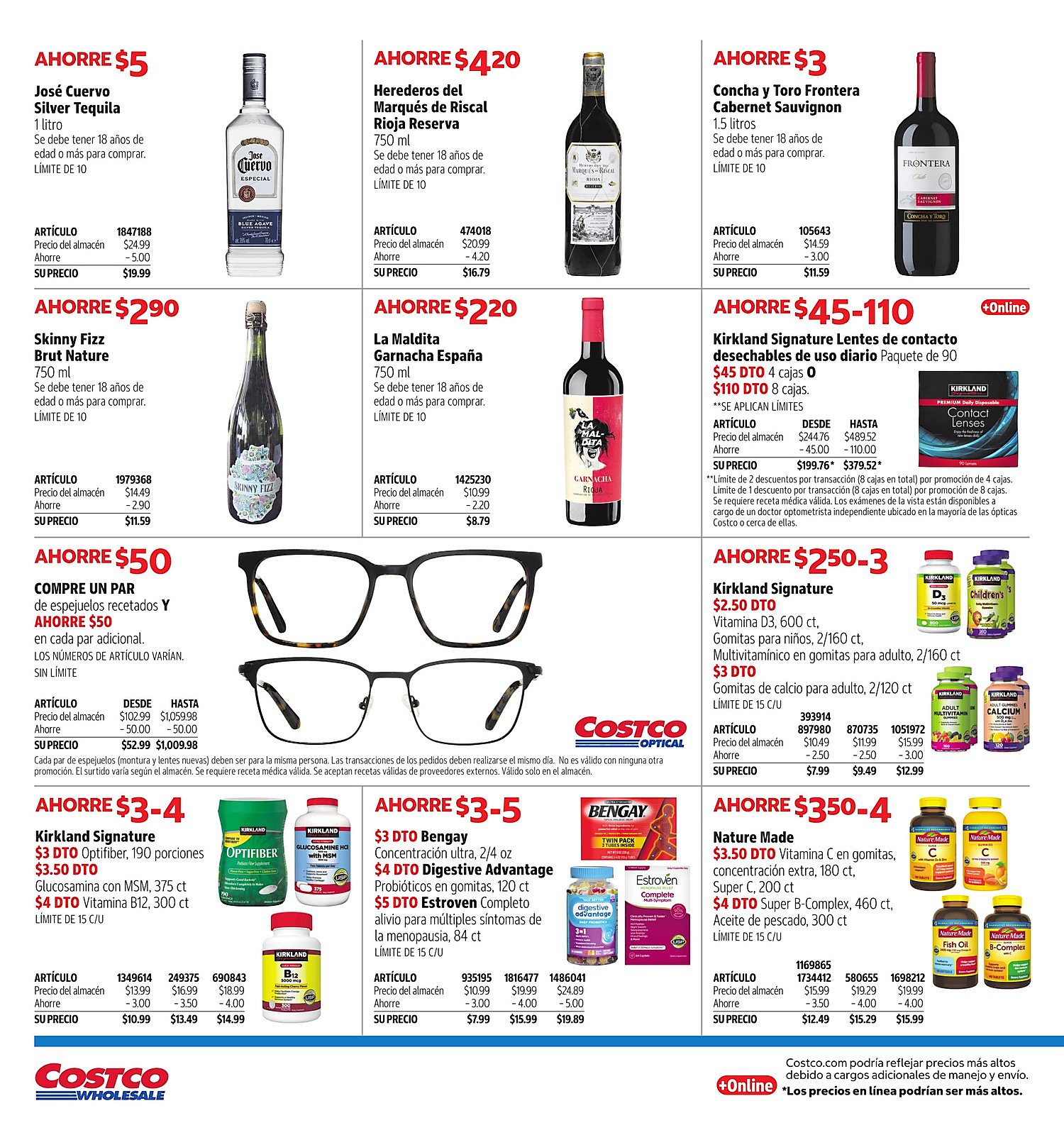 Página 10 del Shopper de Costco. Válido del 15/06/2026 al 19/07/2026
