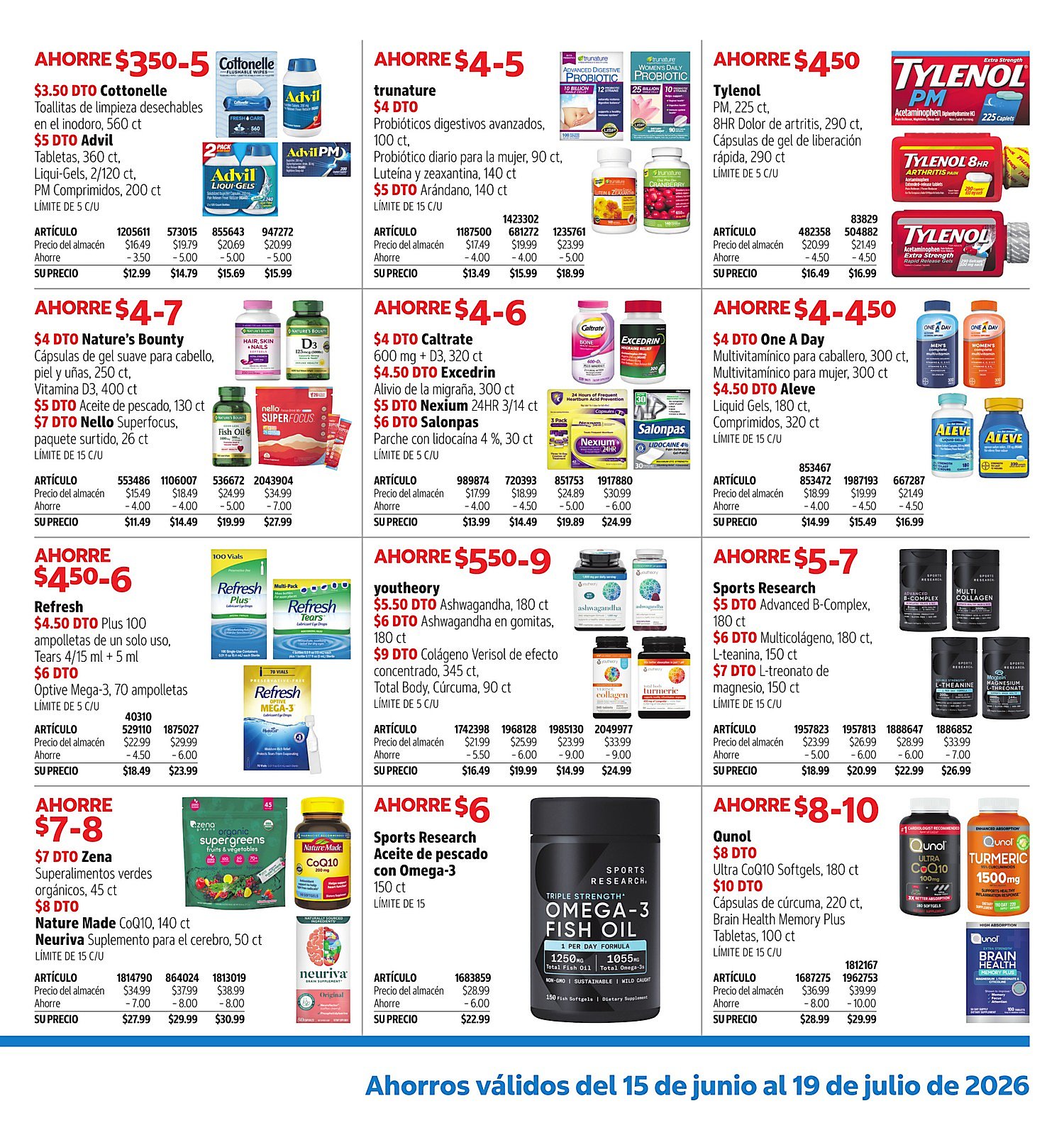 Página 11 del Shopper de Costco. Válido del 15/06/2026 al 19/07/2026