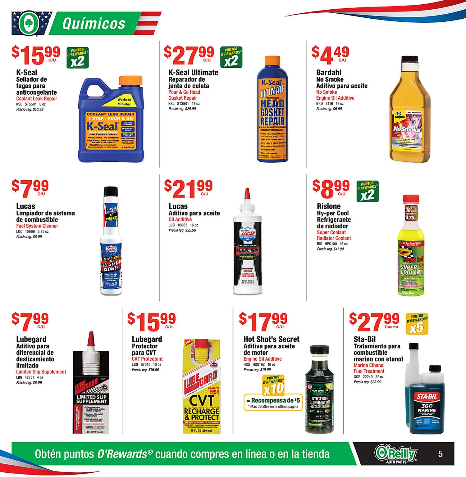 Página 5 del Shopper de O'Reilly. Válido del 24/06/2026 al 28/07/2026