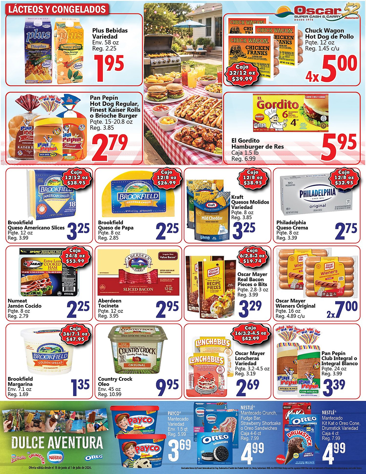 Página 4 del Shopper de Oscar. Válido del 18/06/2026 al 01/07/2026