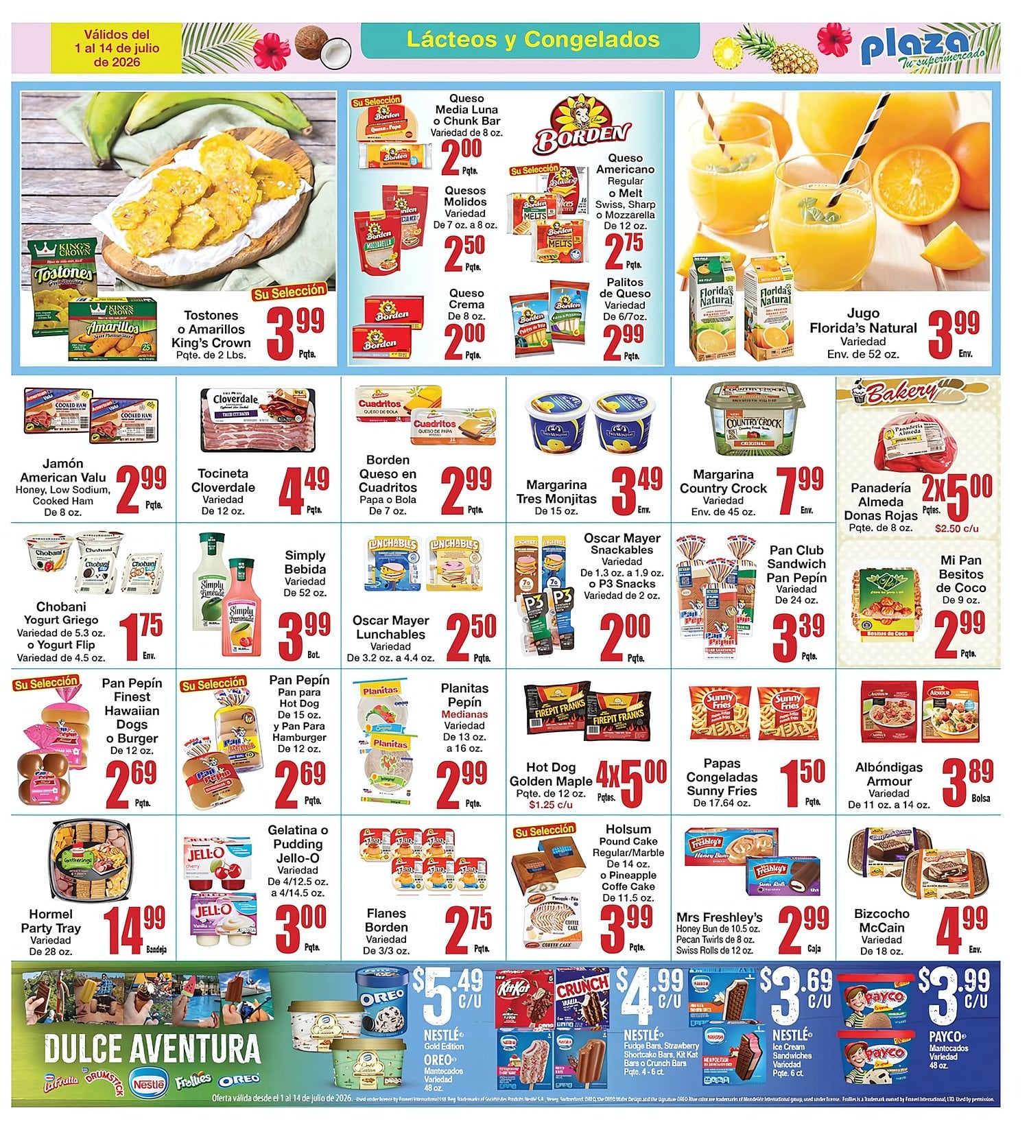 Página 5 del Shopper de Plaza Tu Super. Válido del 01/07/2026 al 14/07/2026