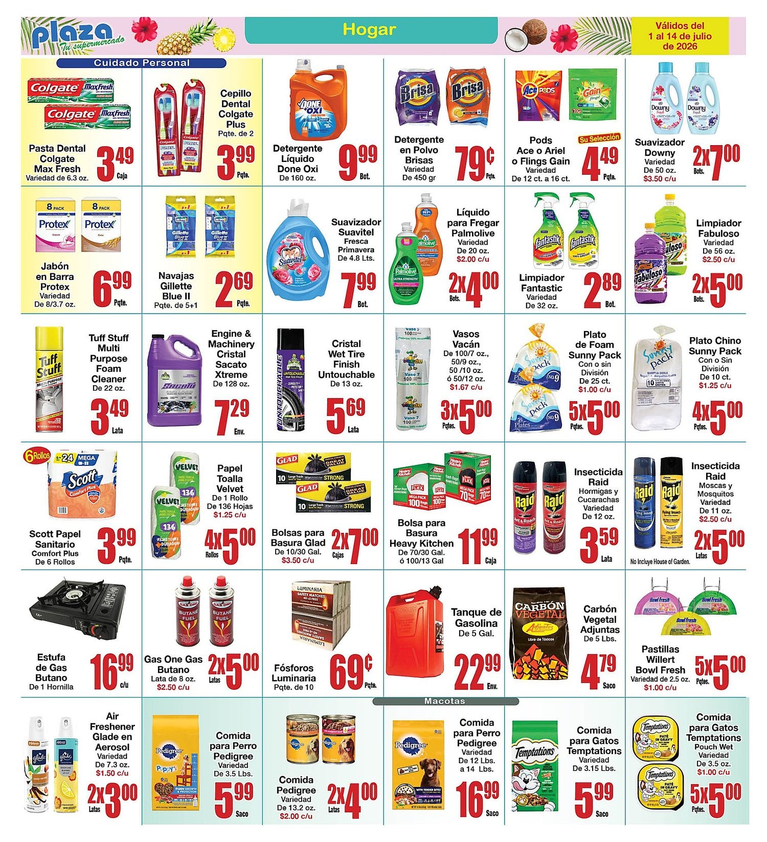 Página 6 del Shopper de Plaza Tu Super. Válido del 01/07/2026 al 14/07/2026