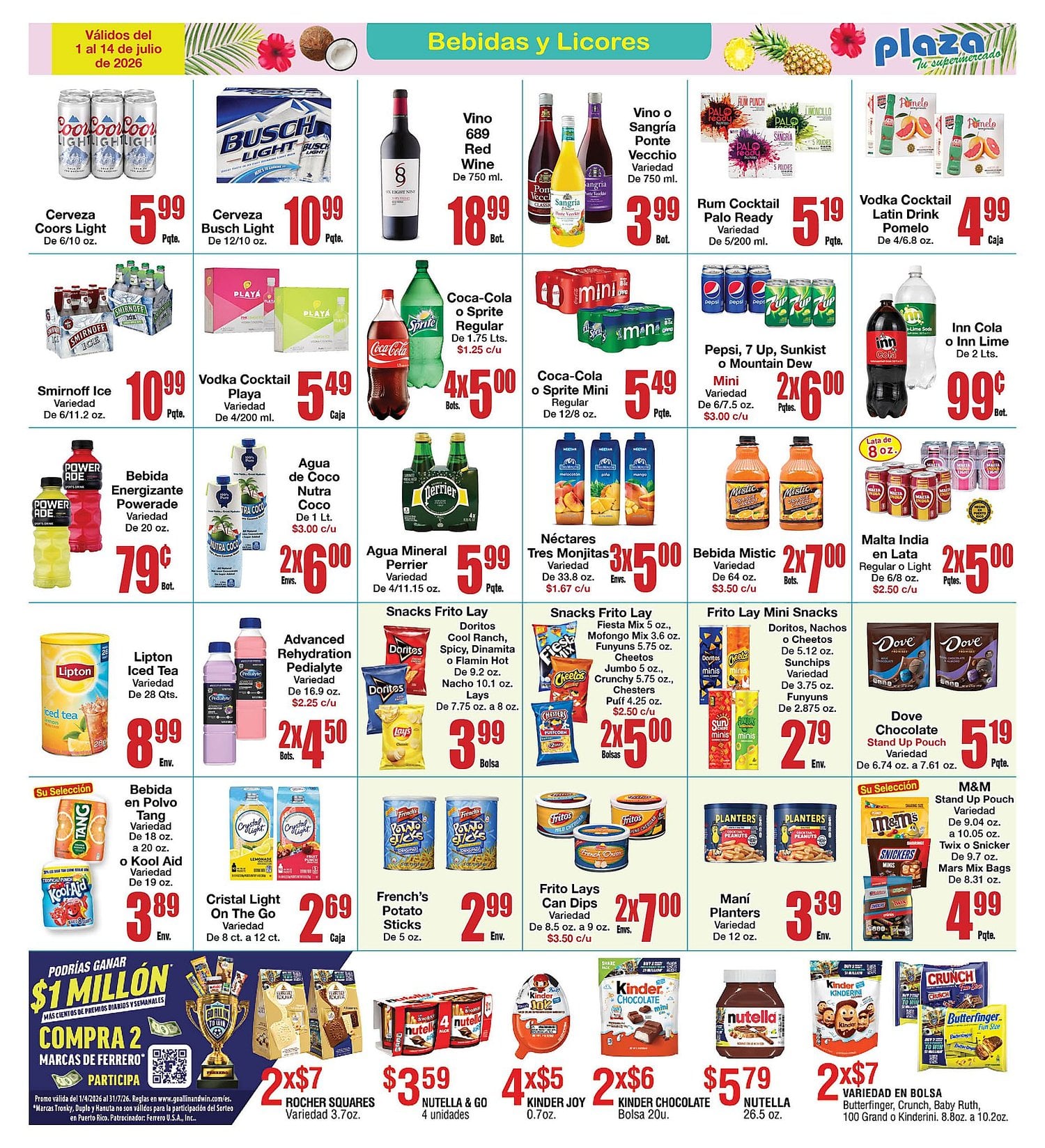 Página 7 del Shopper de Plaza Tu Super. Válido del 01/07/2026 al 14/07/2026