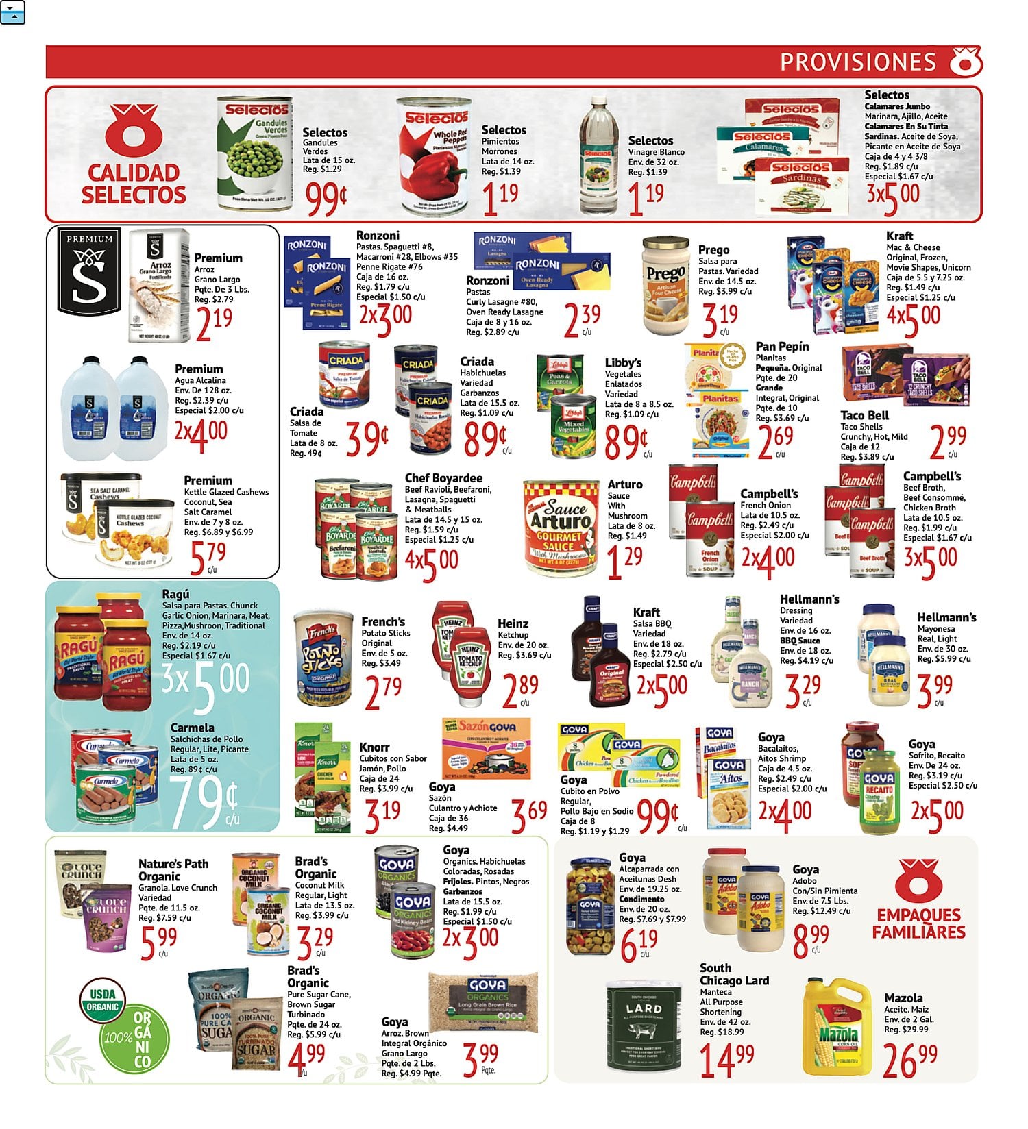 Página 9 del Shopper de Selectos. Válido del 16/07/2026 al 22/07/2026