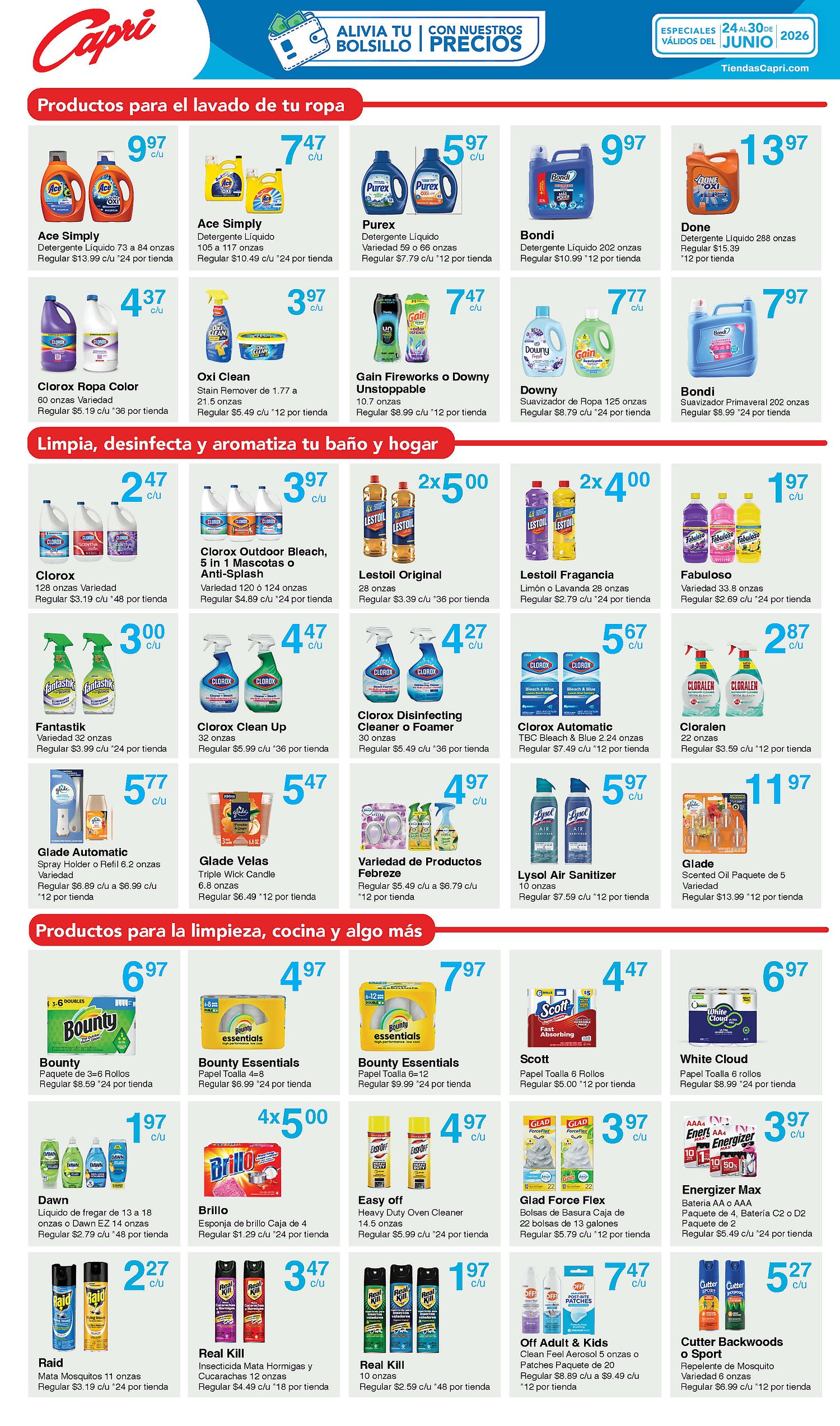 Página 2 del Shopper de Capri. Válido del 24/06/2026 al 30/06/2026