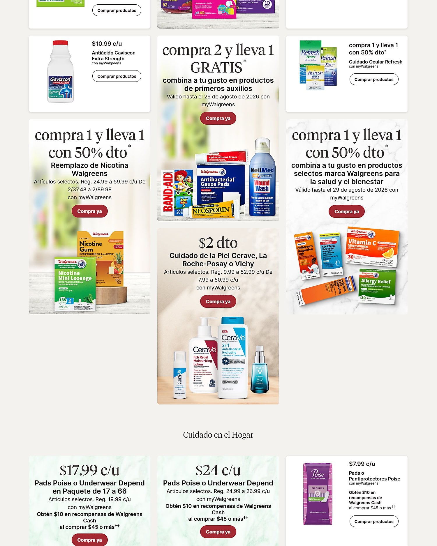 Página 7 del Shopper de Walgreens. Válido del 26/07/2026 al 01/08/2026