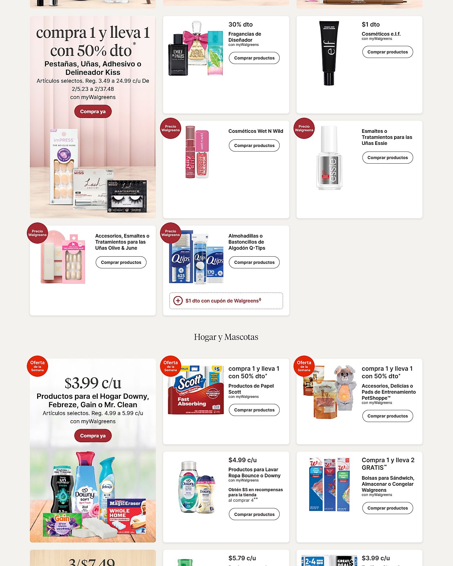 Página 15 del Shopper de Walgreens. Válido del 26/07/2026 al 01/08/2026