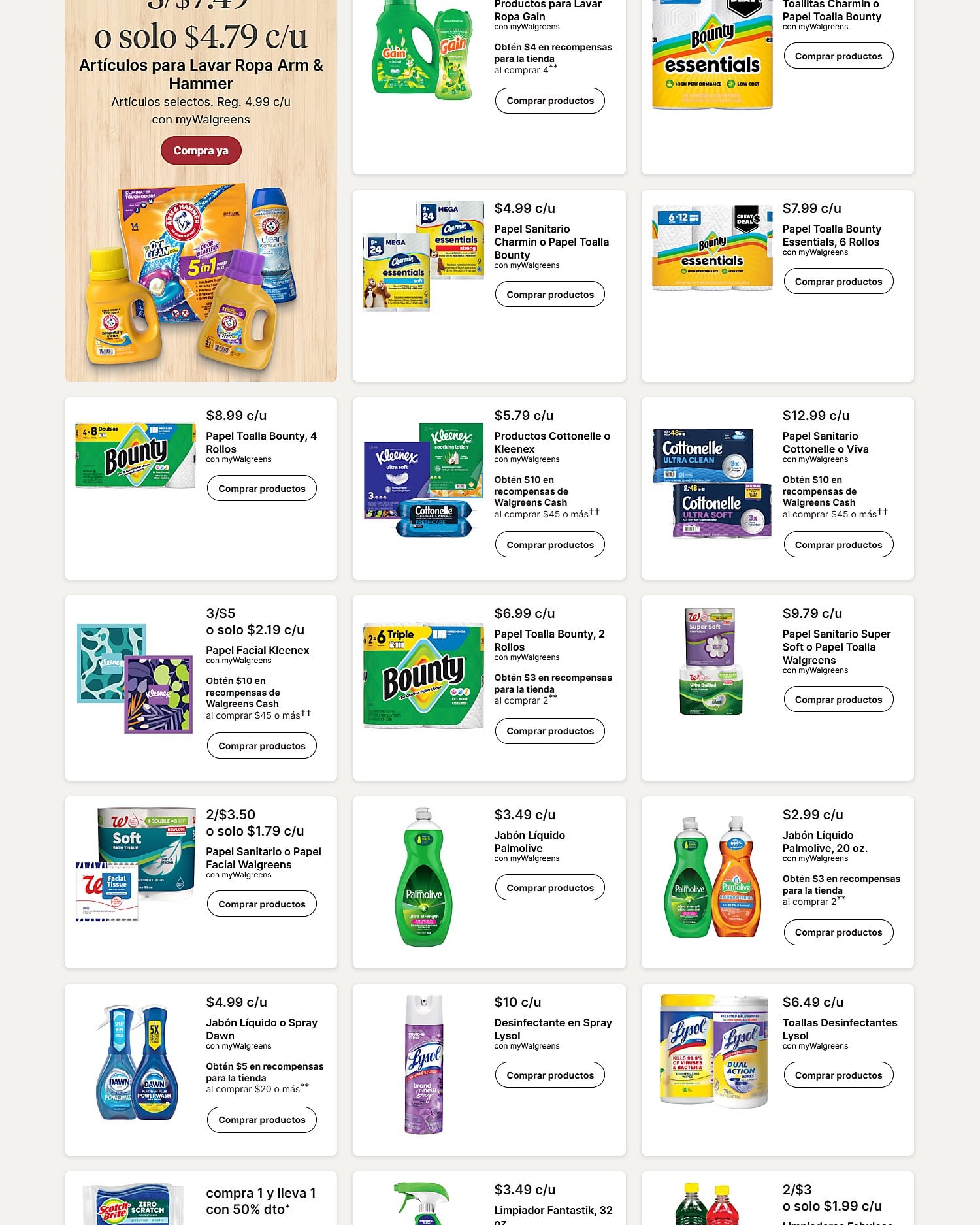 Página 16 del Shopper de Walgreens. Válido del 26/07/2026 al 01/08/2026