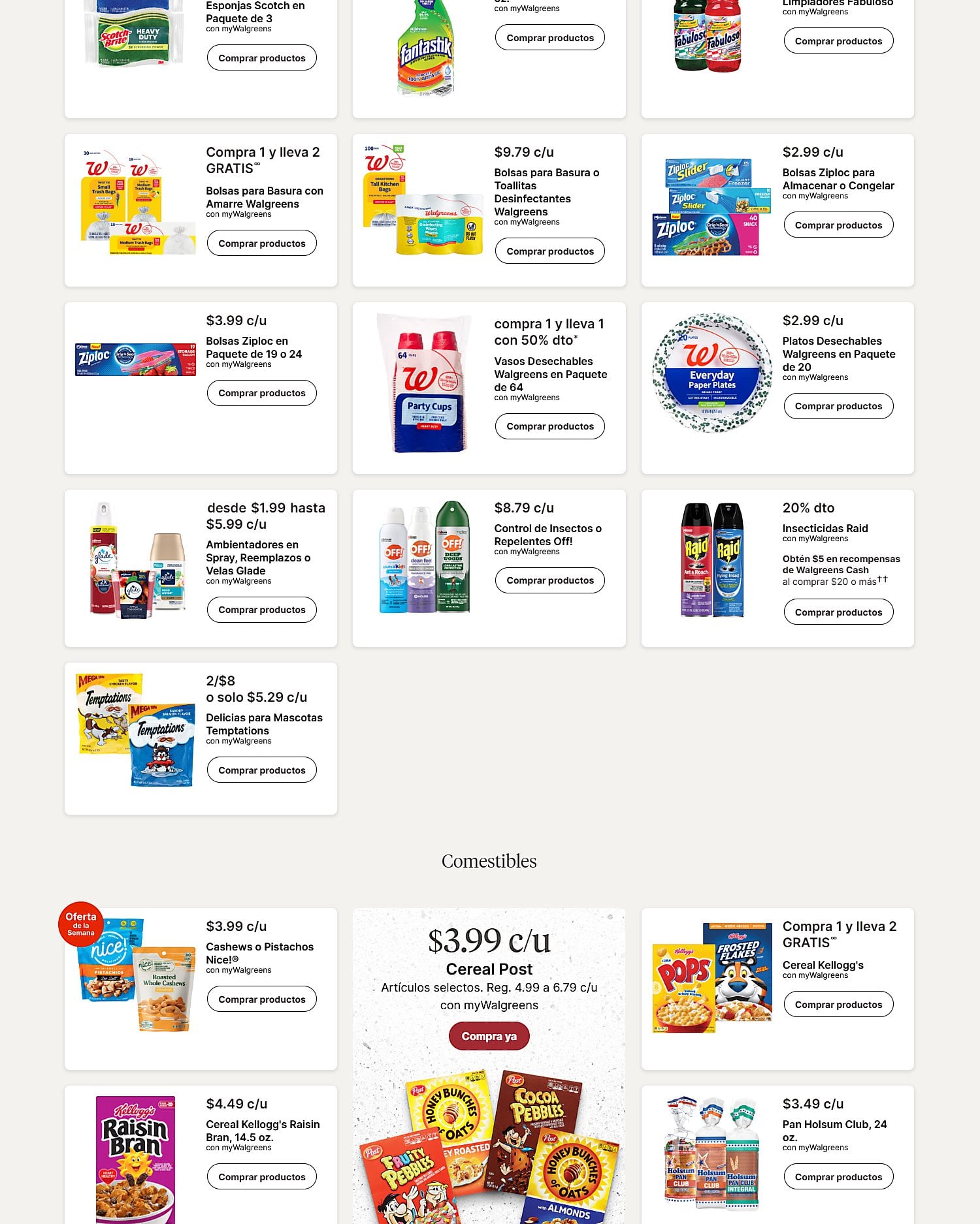 Página 17 del Shopper de Walgreens. Válido del 26/07/2026 al 01/08/2026