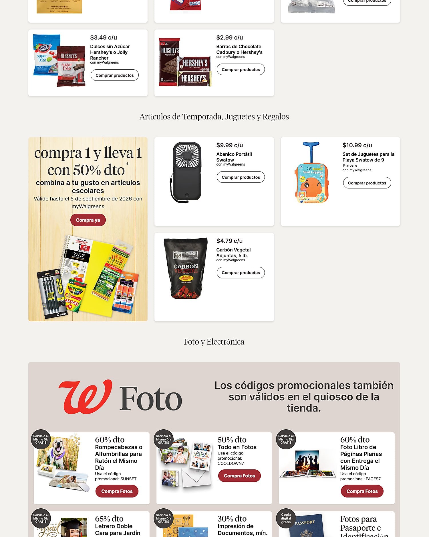 Página 21 del Shopper de Walgreens. Válido del 26/07/2026 al 01/08/2026