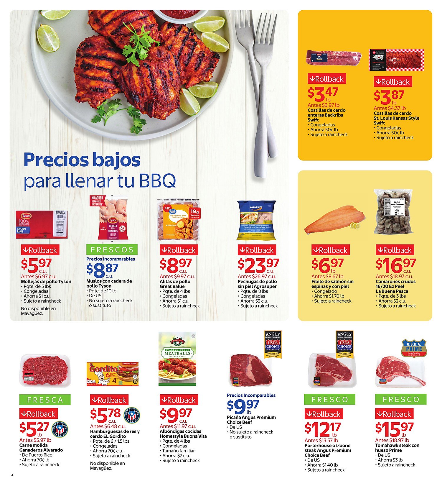 Página 2 del Shopper de Walmart. Válido del 10/06/2026 al 07/07/2026