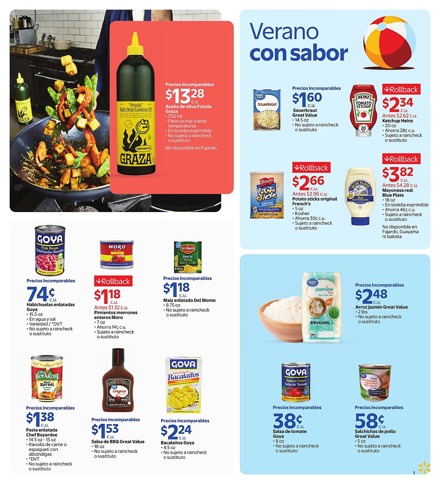 Página 5 del Shopper de Walmart. Válido del 10/06/2026 al 07/07/2026