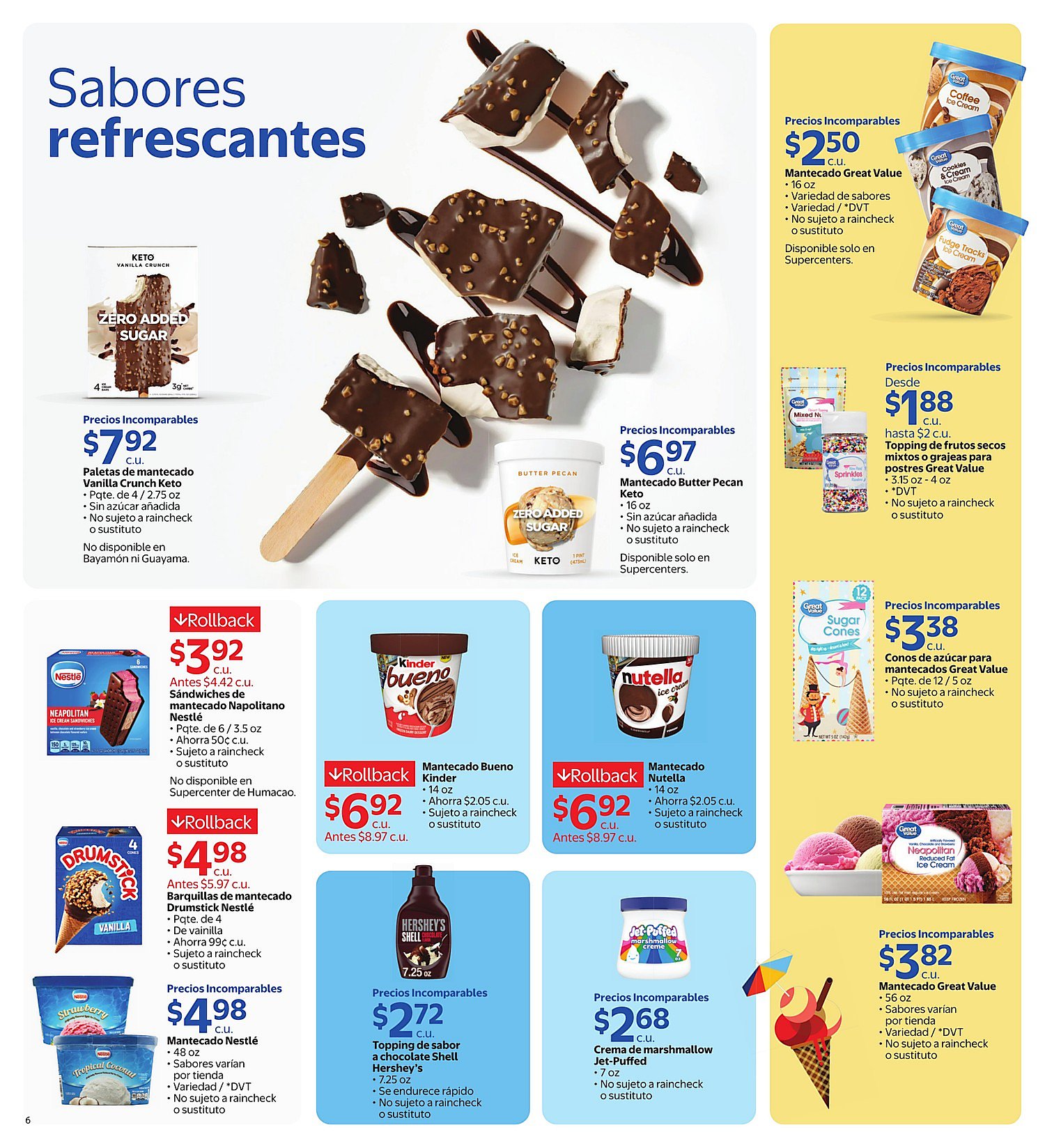 Página 6 del Shopper de Walmart. Válido del 10/06/2026 al 07/07/2026