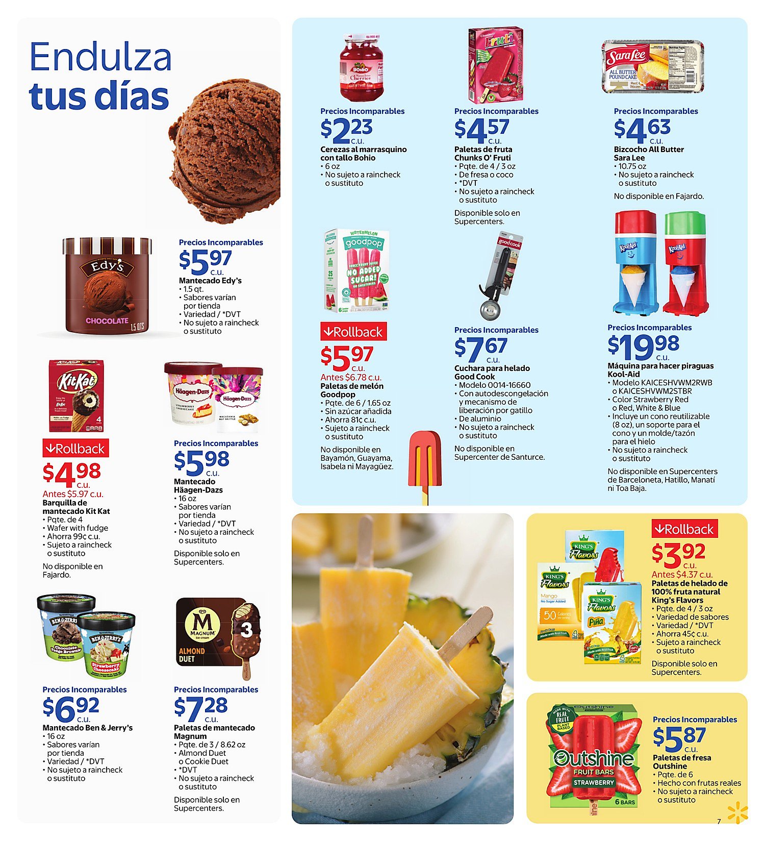 Página 7 del Shopper de Walmart. Válido del 10/06/2026 al 07/07/2026