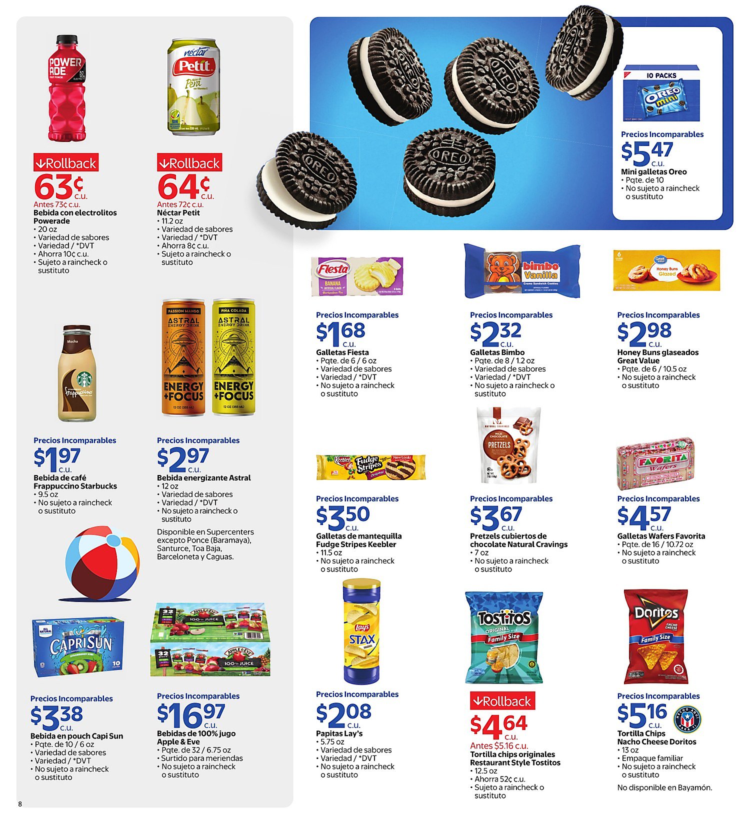 Página 8 del Shopper de Walmart. Válido del 10/06/2026 al 07/07/2026
