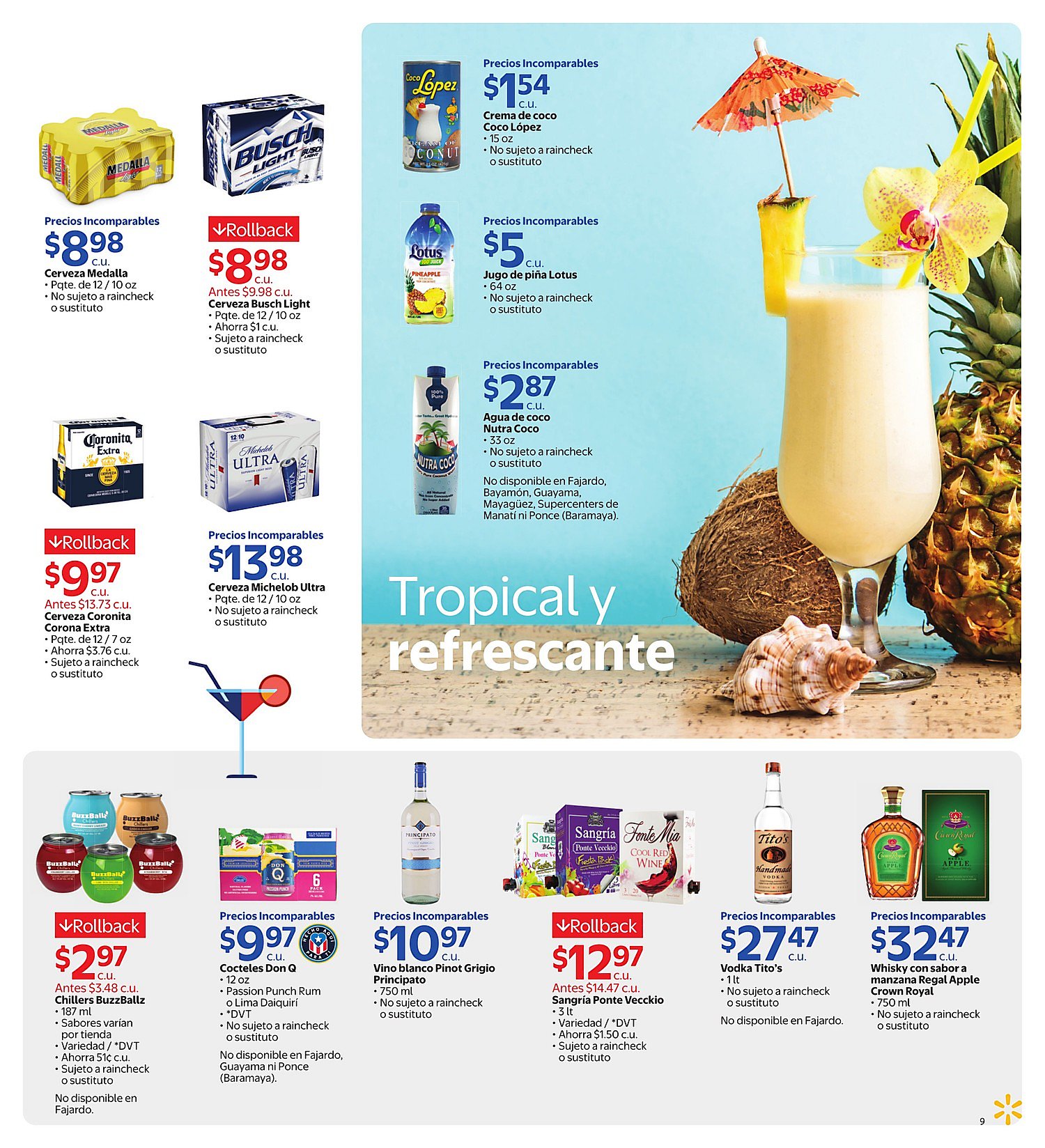 Página 9 del Shopper de Walmart. Válido del 10/06/2026 al 07/07/2026