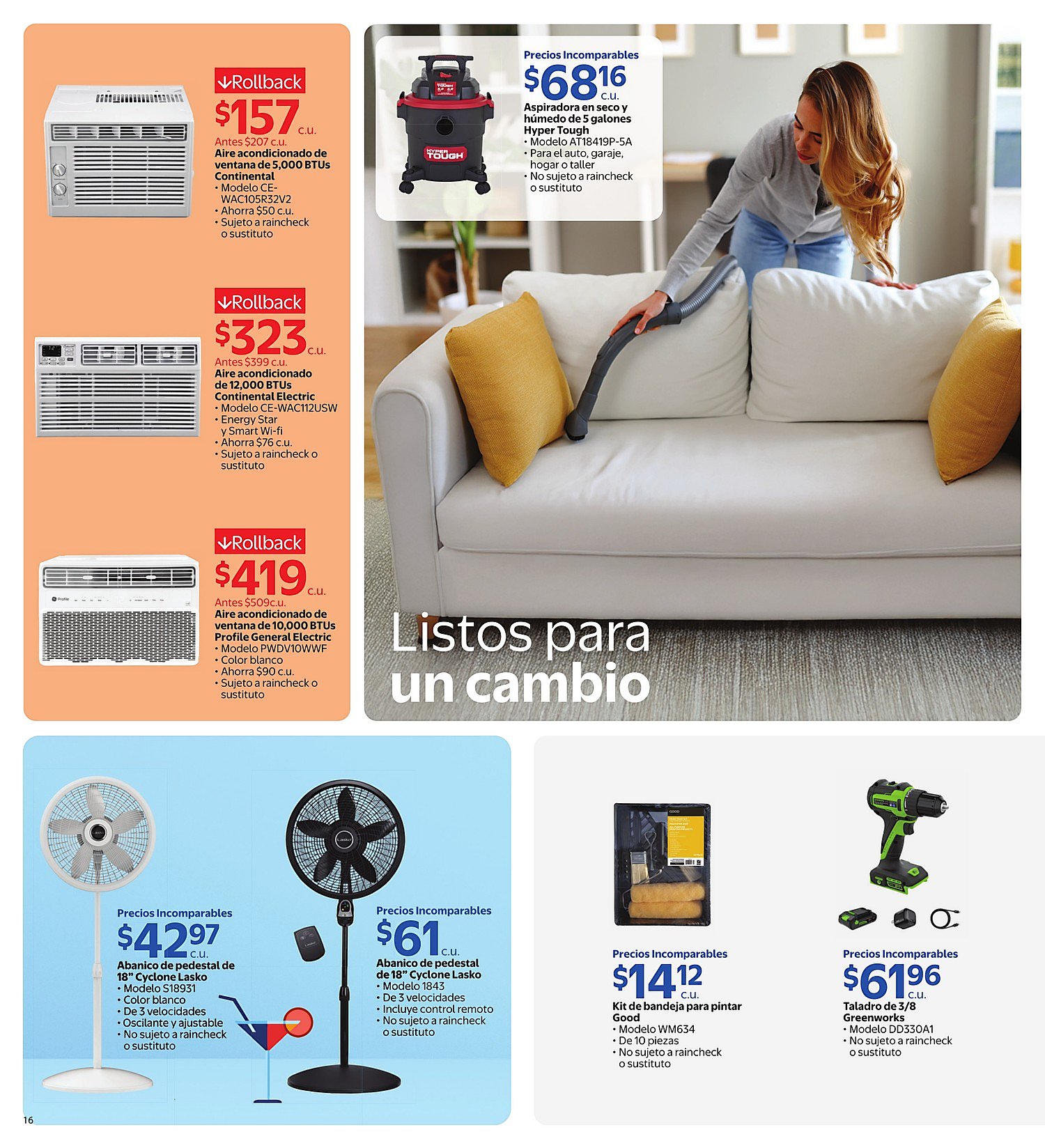 Página 16 del Shopper de Walmart. Válido del 10/06/2026 al 07/07/2026