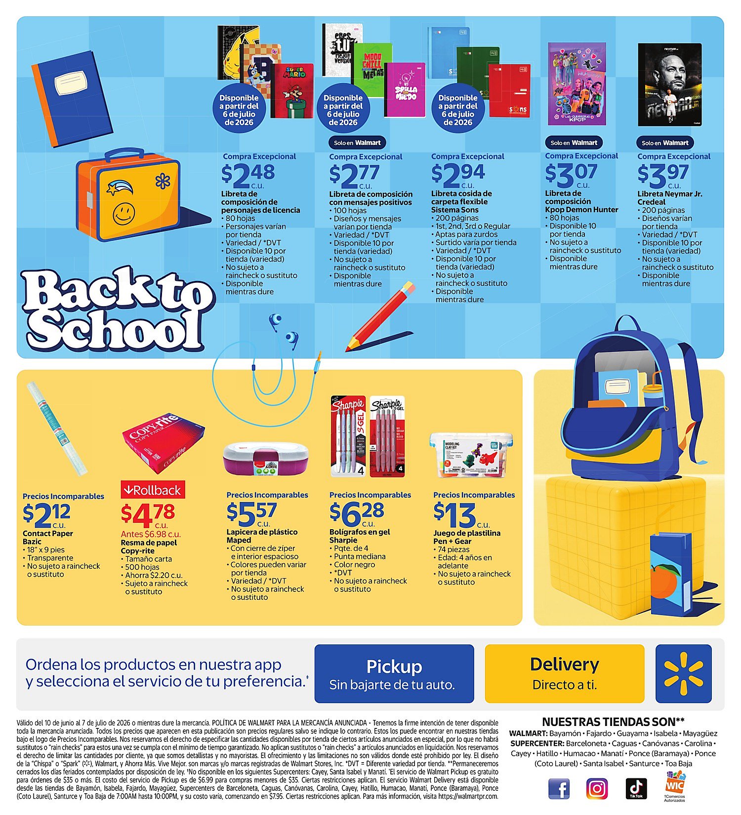 Página 20 del Shopper de Walmart. Válido del 10/06/2026 al 07/07/2026