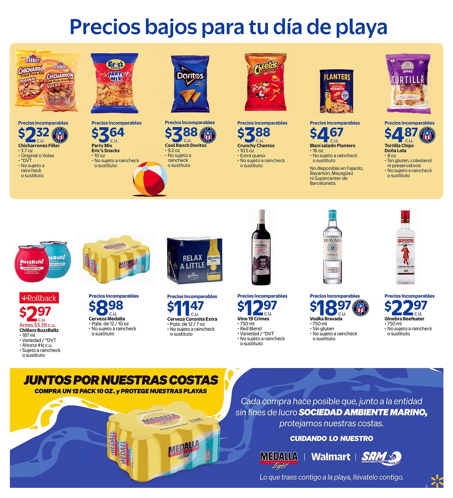 Página 5 del Shopper de Walmart. Válido del 08/07/2026 al 04/08/2026