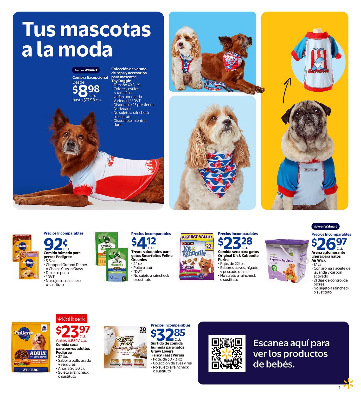 Página 7 del Shopper de Walmart. Válido del 08/07/2026 al 04/08/2026