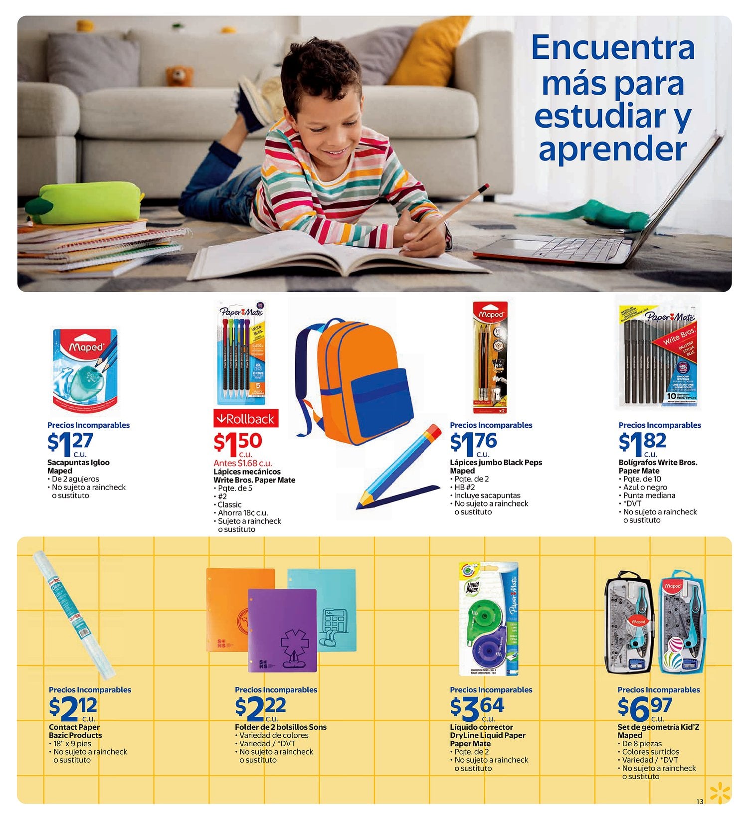 Página 13 del Shopper de Walmart. Válido del 08/07/2026 al 04/08/2026