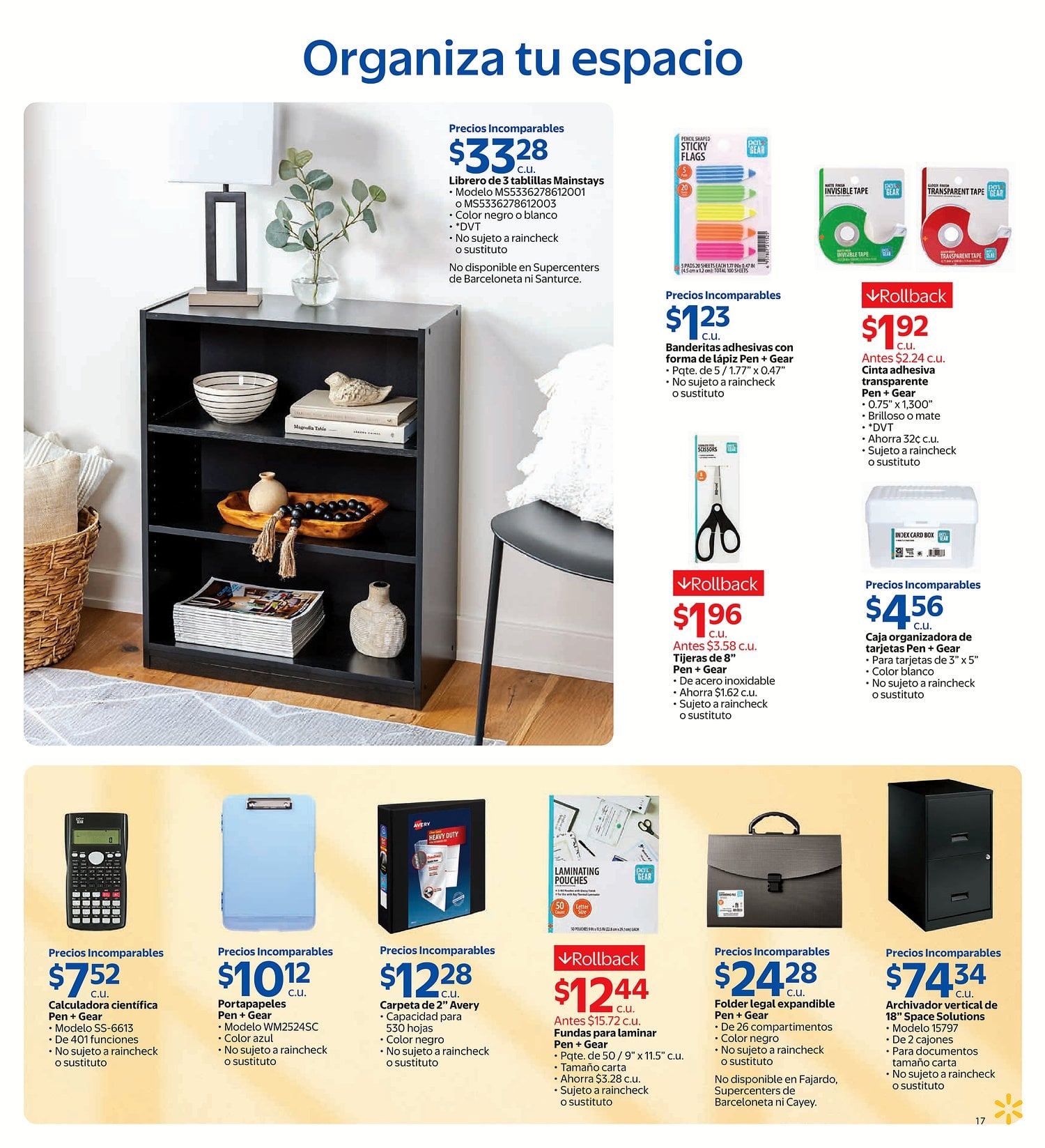 Página 17 del Shopper de Walmart. Válido del 08/07/2026 al 04/08/2026